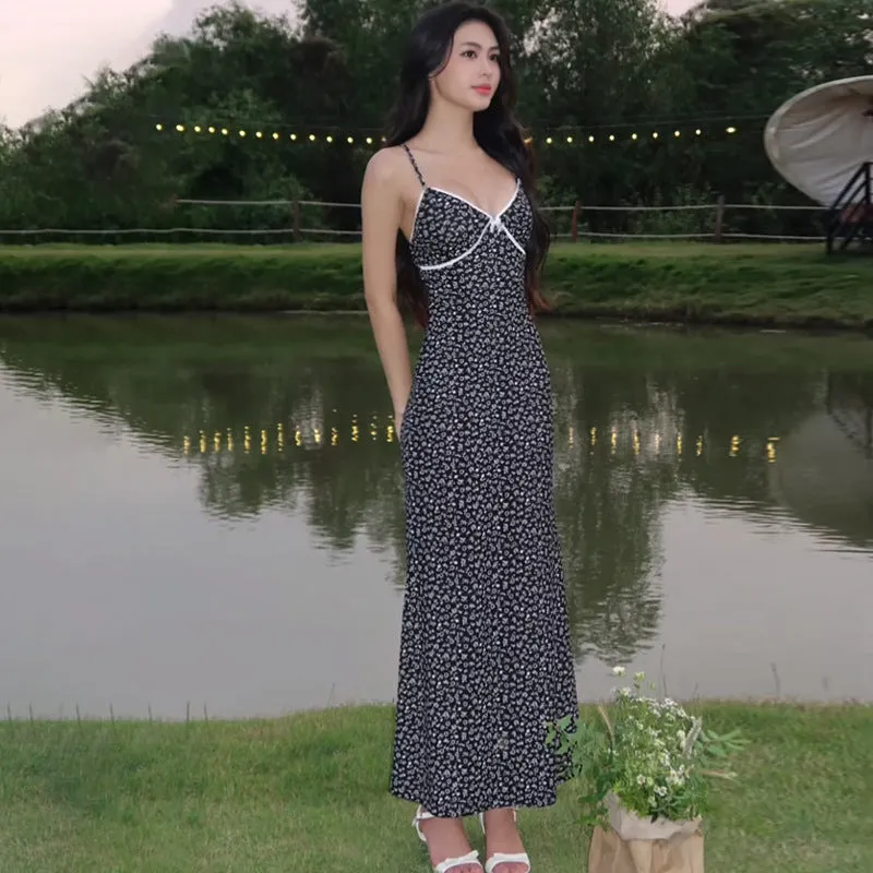 Vvsha Dinah Mini Floral Print Maxi Dress