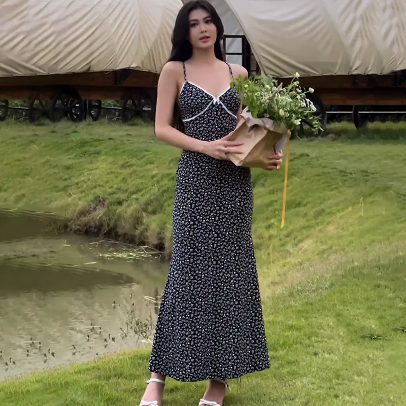 Vvsha Dinah Mini Floral Print Maxi Dress
