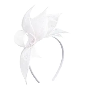 White Flower Leaf Headband