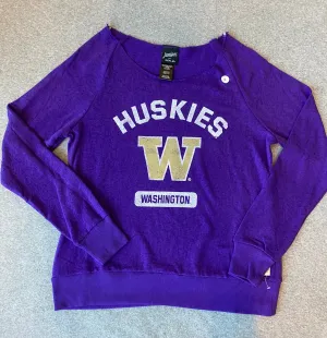 Women's Purple Huskies Crew Neck