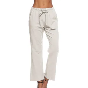 Women's Summer Cotton Elastic Waist Pants